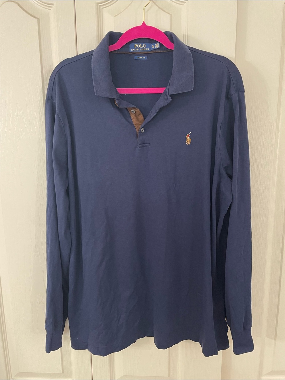 Polo by Ralph Lauren Men's Long-Sleeve Navy Polo Shirt